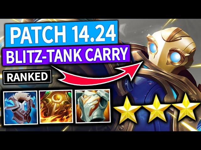 THE BLITZCRANK TANK CARRY in TFT RANKED! - Set 13 Meta | TFT Patch 14.24 | Teamfight Tactics Guide