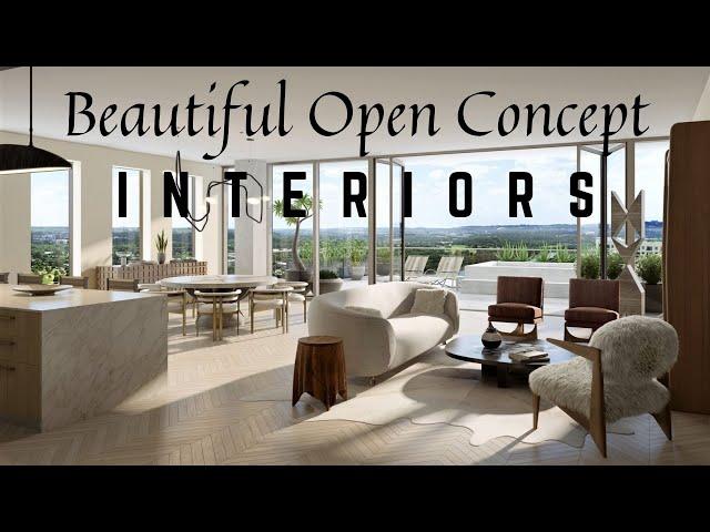 Beautiful Open Concept Living & Dining Room, New Interior Decor Ideas