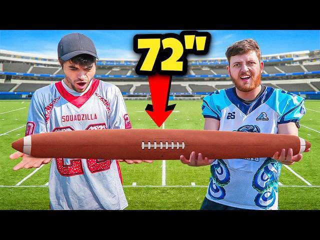 Playing Tackle Football with the Worlds LONGEST Football! (FT YoBoy Pizza!)