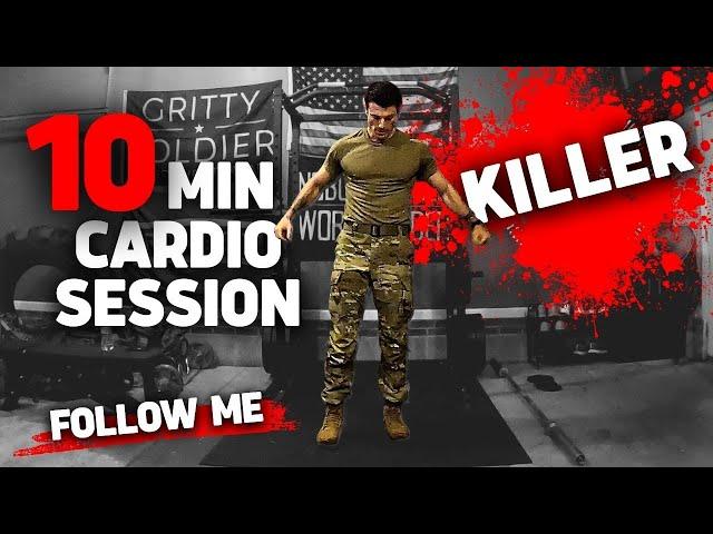 10 Minute KILLER Bodyweight Cardio Session | Fat Burning Workout | HIIT