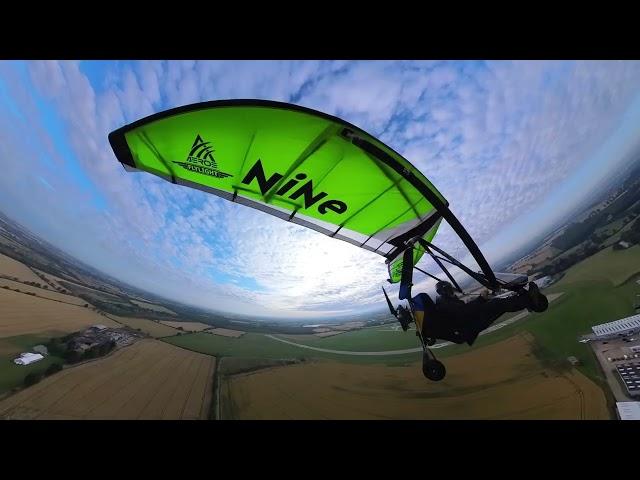 The Flylight Nine's first flight