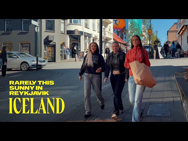 Reykjavik is Rarely This Sunny, Iceland Walking Tour 4K