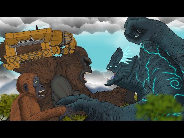 Kong & Suko vs Leatherback : Monsterverse x Pacific Rim 1 | ANIMATION