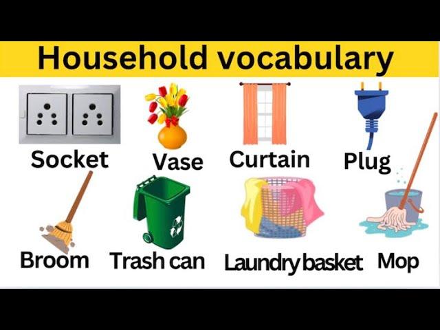Household Items | Household vocabulary | Daily use English words | English vocabulary