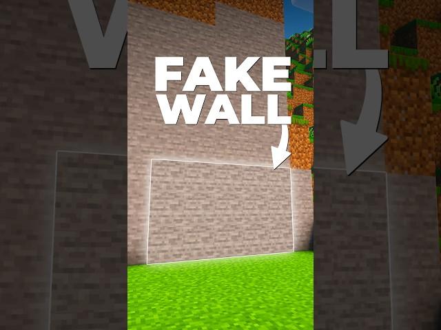 Secret Fake Wall in Minecraft!  #minecraft