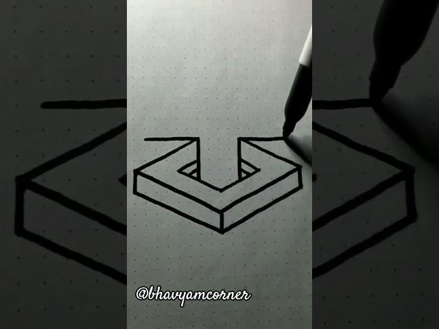 3D Simple optical illusion #shorts #3d #easy #illusion