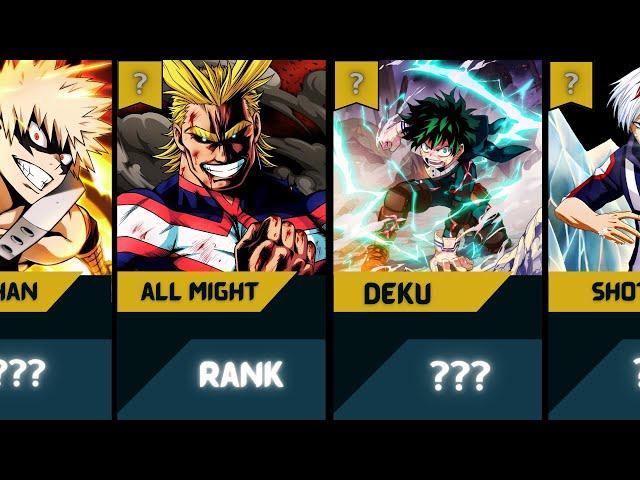 TOP 50 STRONGEST MY HERO ACADEMIA CHARACTERS RANKING | Boku no hero academia