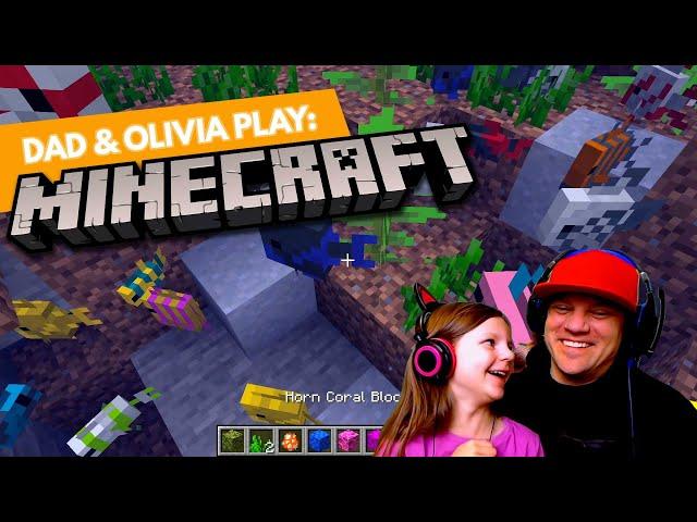 Dad And Olivia Play: Minecraft - What's A Fish House?