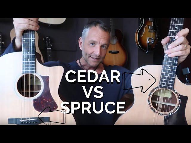 Spruce Vs Cedar Top Comparison.  The INCREDIBLE Eastman AC122-1CE Vs AC122-2CE