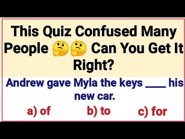 English Grammar Test ️ Preposition Quiz  Can You Get This Quiz Right?