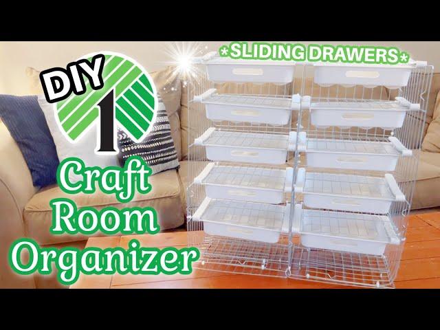 *SLIDING DRAWER* Craft Room Organizer!!! | Cooling Rack DIY | Dollar Tree DIY!!!