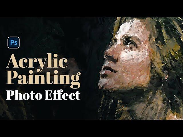 Acrylic painting Photoshop effect tutorial