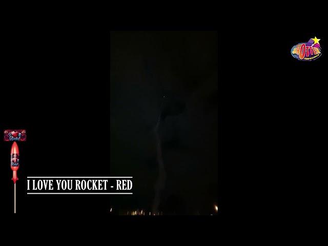 I Love You (Red) Rocket By Big Shotter Fireworks - 1 Rocket