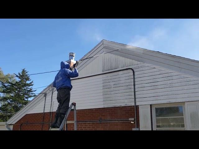 Powerwashing the Wall of an House in the Queen City of the Ozarks to Remove Crud, November 2024