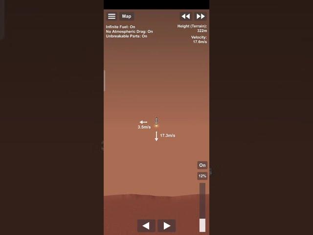 Landing The Starship on the surface of Mars in Sfs.  #shorts