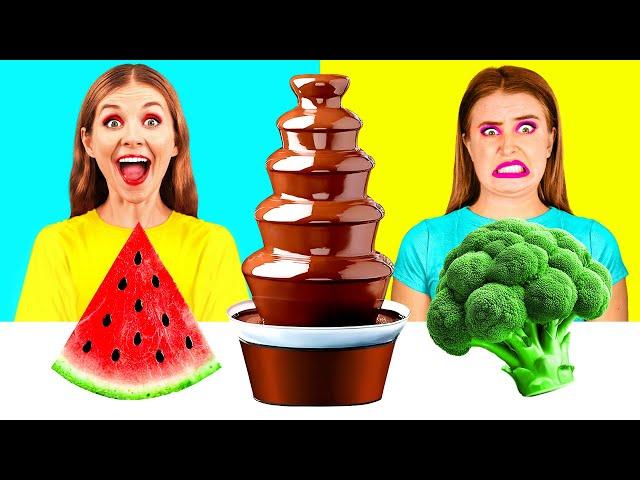 Chocolate Fountain Fondue Challenge | Crazy Challenge by TeamTeen