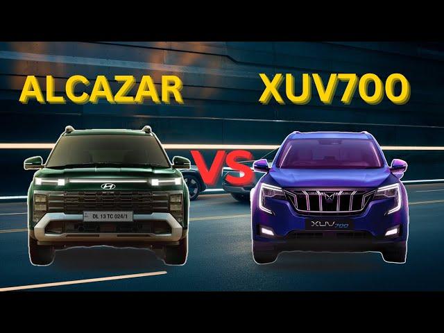 XUV 700 Vs Alcazar Comparison Review | Mahindra XUV700  vs Hyundai Alcazar | AutoTechGarage