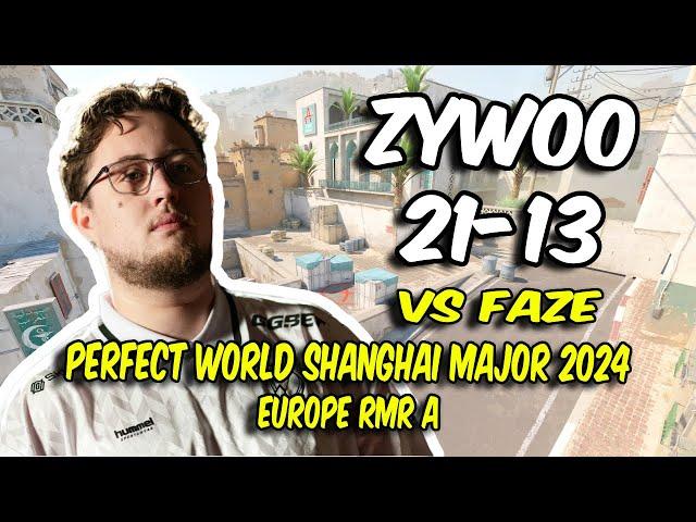 Vitality ZywOo (21/13) vs FaZe (Dust2) @ Perfect World Shanghai Major 2024 Europe RMR A | CS2 POV