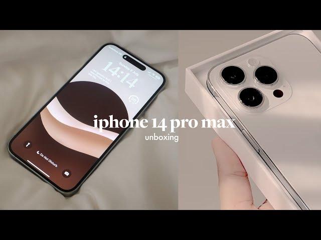 unboxing iPhone 14 Pro max (silver) 256gb *aesthetic* ️