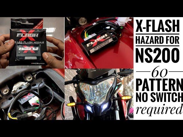 PULSAR NS200 X-FLASH HAZARD FITTING | 60 PATTERN | NS200 | X-FLASH | SIMPLE STEPS | NO SWITCH NEEDED