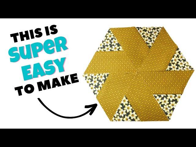 Fast and Easy Pinwheel Hexagon Quilt Block Tutorial