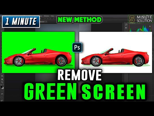 How to remove green screen in photoshop 2024