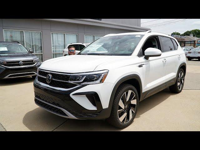 NEW UPDATES 2023 Volkswagen Taos SEL Pure White | Video Tour with Aiden