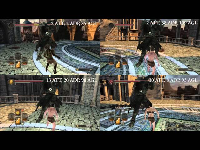 Dark Souls 2 - Adaptibility and Agility I-Frame Comparisons