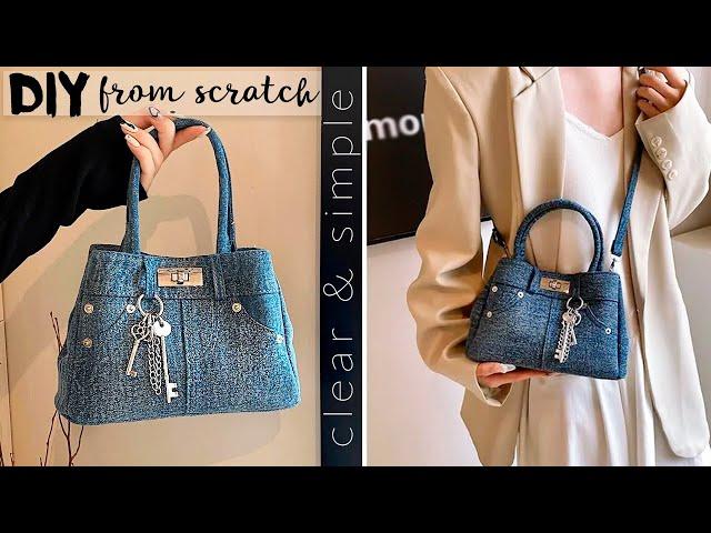 DIY Jeans Handbag tutorial Shein Style Step by step sewing at home