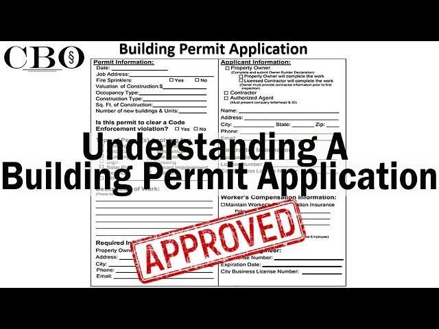 Understanding A Building Permit Application -- The Building Permit Process Made Simple, Part 1