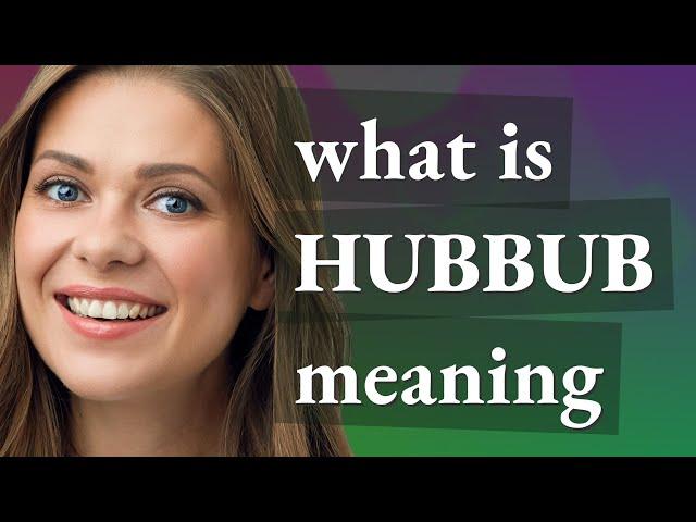 Hubbub | meaning of Hubbub