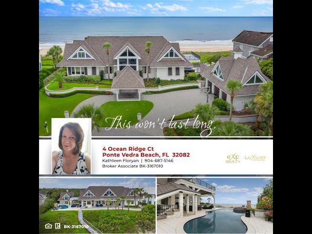 Oceanfront Estate, Luxury Living, Ponte Vedra Beach, FL 32082