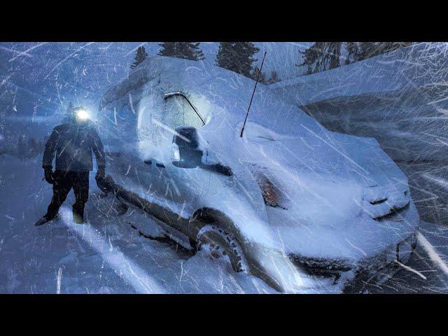 SNOWSTORM Survival in my VAN! | Solo Blizzard Winter Storm Camping