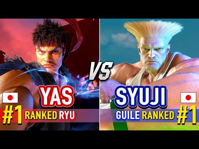 SF6  YAS (#1 Ranked Ryu) vs SYUJI (#1 Ranked Guile)  Street Fighter 6 High Level Gameplay