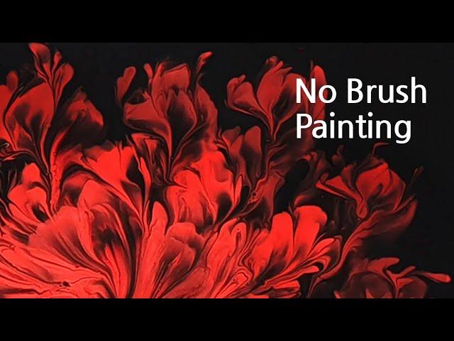 (419) Wonderful red flower | Plastic wrap smash | Acrylic Pouring for beginners | Designer Gemma77