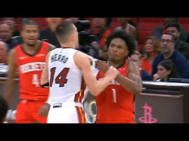 Tyler Herro and Amen Thompson HUGE FIGHT and 6 get ejected 