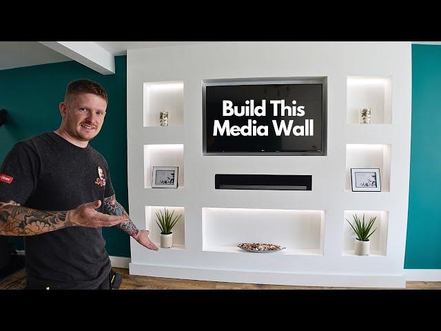 How to Build This Incredible Media Wall Quickly and Easily - Anyone Can Build This!