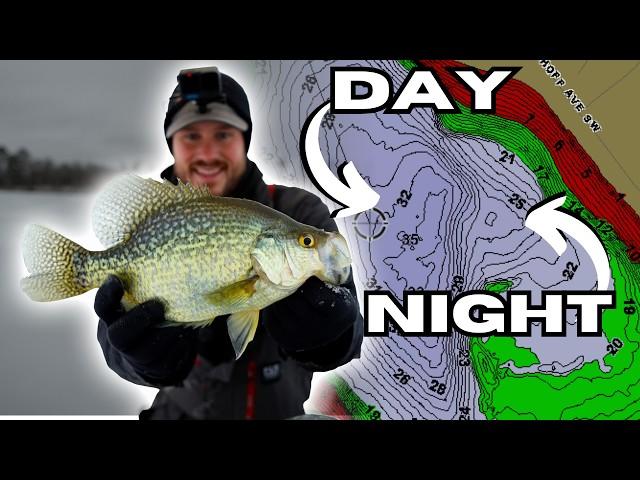 Ice Fishing BIG Crappies (Day vs. Night)