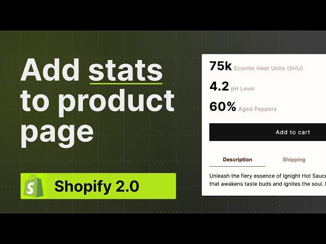 How to Add Stats to a Product Page in Shopify