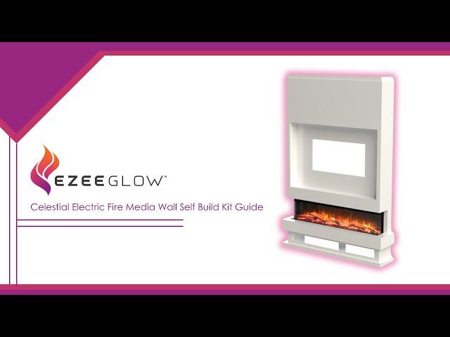 Ezee Glow Celestial Electric Fire Self Build Media Wall Kit