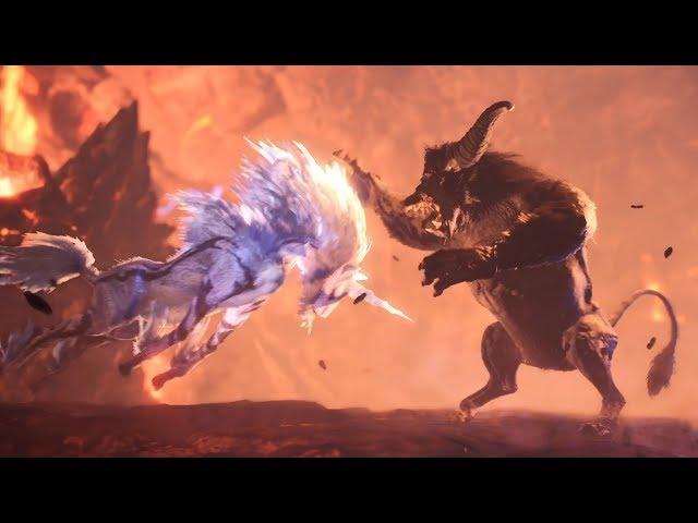 Monster Hunter World: Iceborne - Rajang vs Kirin Ecology Intro Cutscene