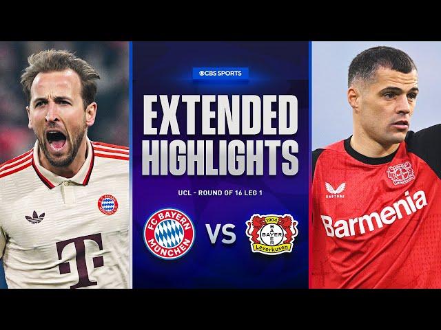 Bayern vs. Bayer Leverkusen: Extended Highlights | UCL Round of 16 Leg 1 | CBS Sports Golazo