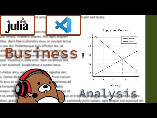 [02x02] Julia; VS Code; Supply-Demand; Mortgage; CairoMakie | 2/13 Julia Analysis for Beginners