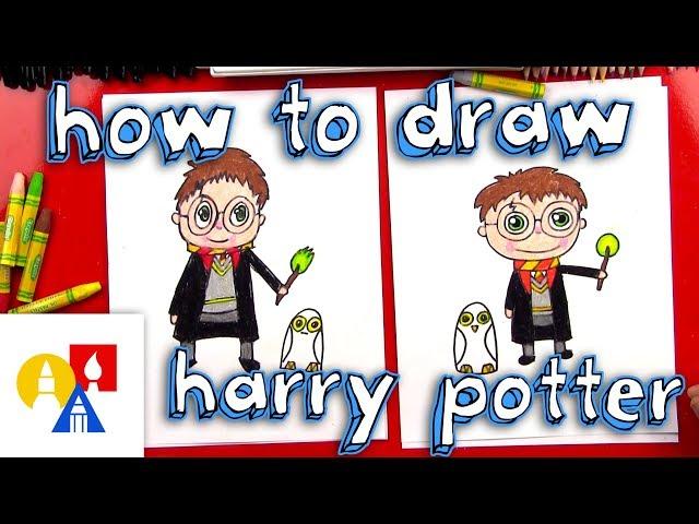 How To Draw A Cartoon Harry Potter And Hedwig