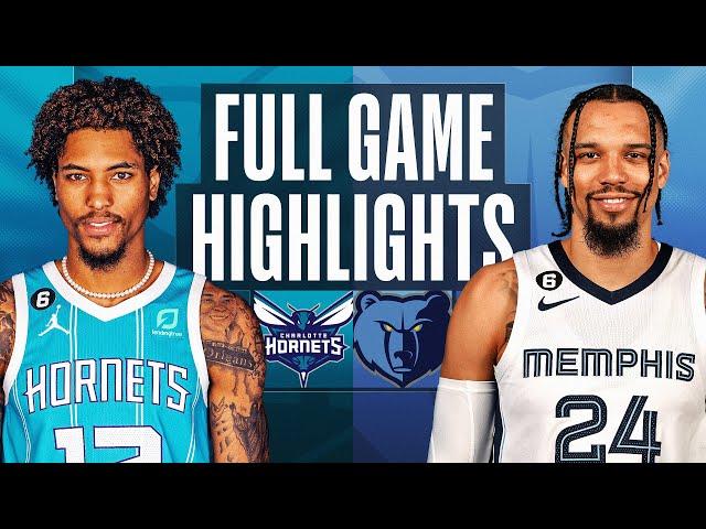 HORNETS at GRIZZLIES | NBA FULL GAME HIGHLIGHTS | November 4, 2022