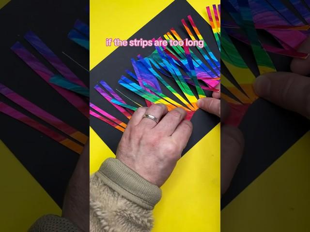 Easy Rainbow Process Art For Kids ️ This is an easy paper craft activity when you feel bored.