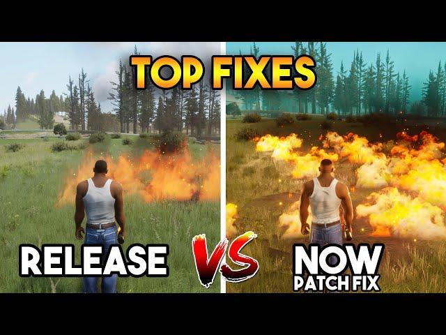 TOP FIXES AFTER UPDATE : BEFORE VS AFTER UPDATE (GTA SAN ANDREAS DEFINITIVE)