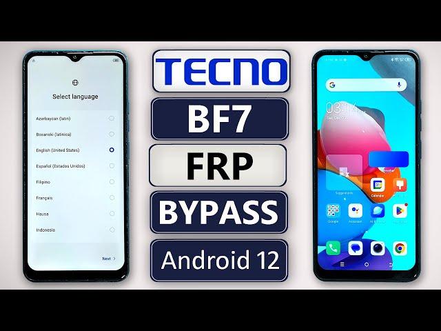 Tecno BF7 Frp Bypass Android 12 | Tecno Spark Go 2023 (BF7) Gmail/Google Account Bypass Without Pc |