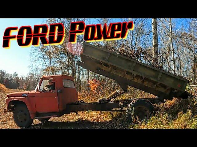 Hauling Firewood with 1966 FORD F-600 Dump Truck/Wood Splitter Rundown