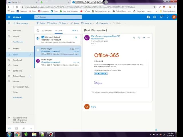 Office 365 Inbox Mass Sender